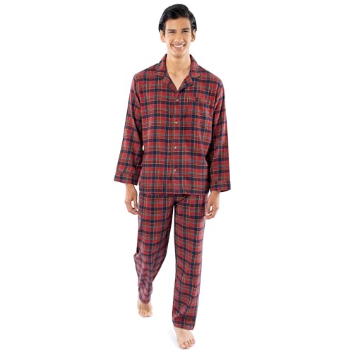 Fruit of the Loom Men's Flannel Pajama Sleep Set