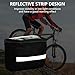Hesaohuk Large Capacity Bike Handlebars Bags with Reflective Strips Bicycles Insulated Front Storage Pouches Cycling Phone Bag