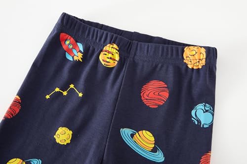SOIBEEN Pyjamas für Jungen Space Planet Nachtwäsche Baumwolle Kleidung Kinder Nachtwäsche Langarm PJs Set 4-teiliges Outfit 12-Jahre