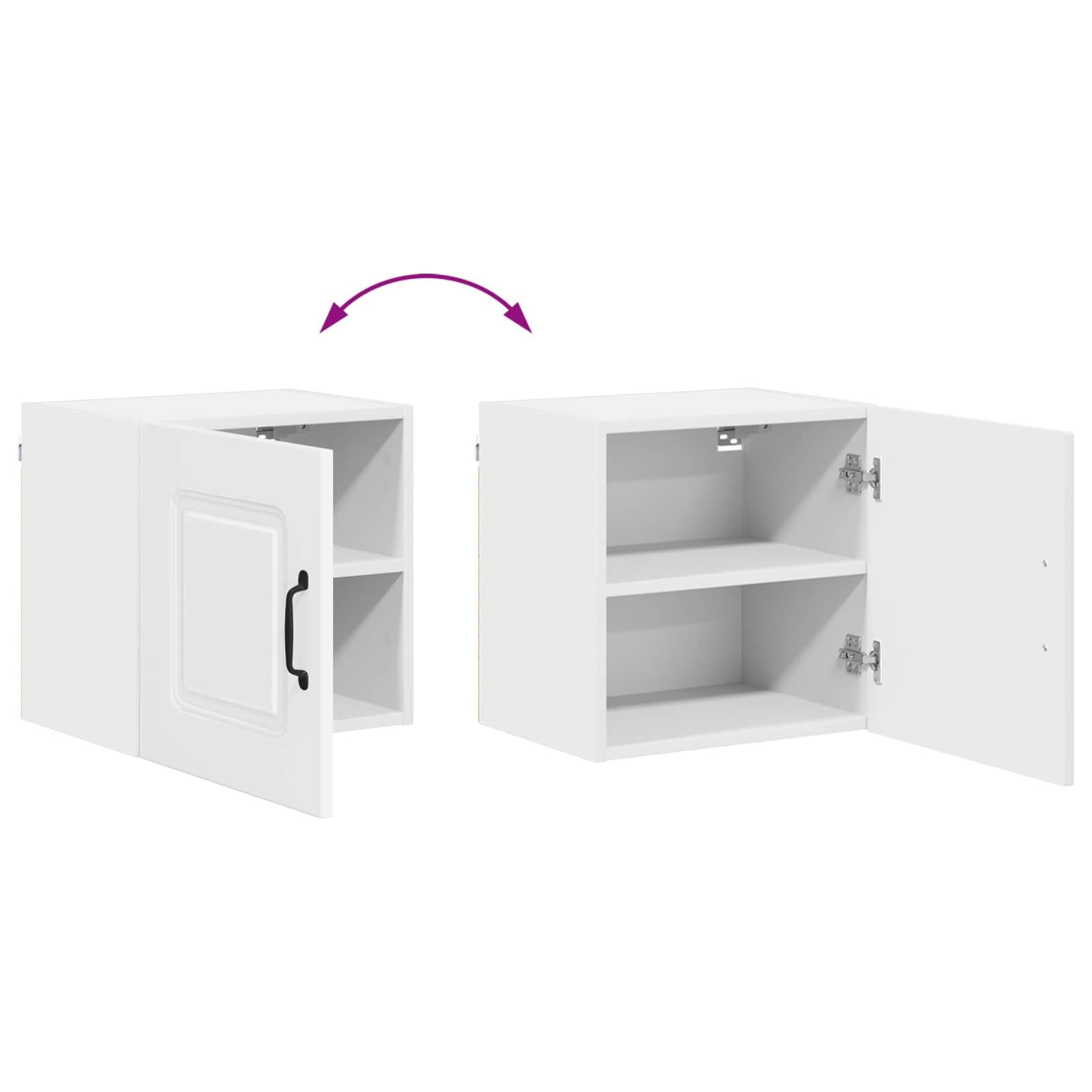 ATOMSTACK MAKER Kalmar - Mobile da cucina da parete in legno bianco, 40 x 31 x 40 cm, moderno mobile da cucina con ampio spazio per pentole e utensili da cucina