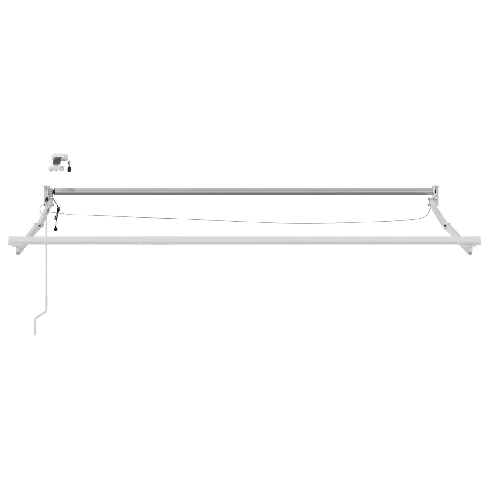 Toldo Retráctil Eléctrico Rojo Y Blanco 3 X 2,5 M | Marco de aluminio sólido, sensor de tiempo incorporado, iluminación LED, diseño moderno