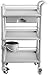 SBDLXY Carrello portaoggetti , Carrello di Servizio Carrello Multiuso a 3 Ripiani con cassetto, Carrello Porta Attrezzi in ABS per Centro Medico/estetico, Grigio 54x37x98cm