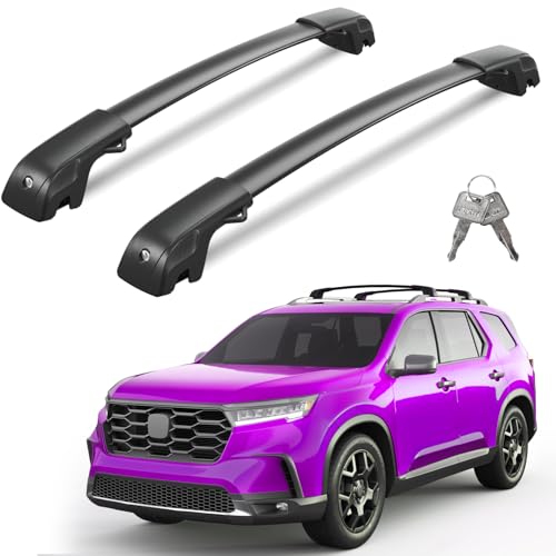 Wonderdriver 300lbs Lockable Roof Rack Cross Bars Compatible with Honda Pilot 2023 2024 2025 2026 Sport Touring Trailsport Elite (Not for LX and EX-L), Heavy Duty Aluminum Roof Rails Crossbars Rooftop