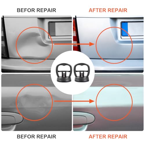 Flintronic Auto Dent przyssawka, Heavy Duty podnośnik ssący (zestaw 2 szt.), ssawka próżniowa gumowa, ściągacz wgnieceń, uchwyt ssący do podnoszenia i usuwania szkła, monitora komputerowego (2S)