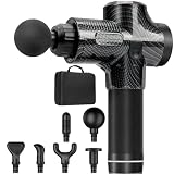 Massageador Pistola, Pistola de massagem profissional, Pistola Massageadora, 6 Cabeças de Massagem, 30 Níveis de Velocidade