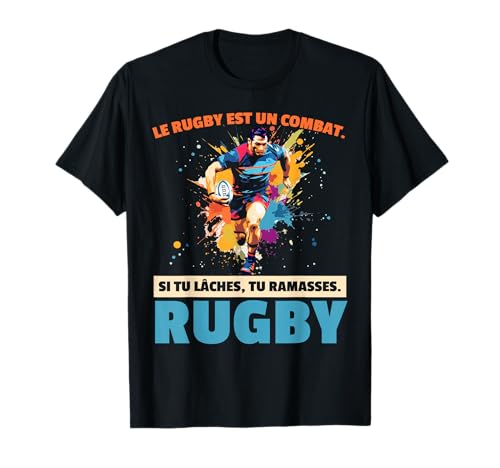 Le Rugby Est Combat Humour Maillot France Rugby Cadeau Rugby T-Shirt