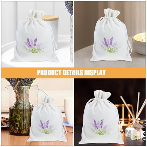 Bolsas pequeñas de algodón blanco contra el mal olor en cajones de ropa 8