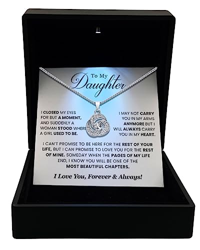 Tryndi To My Beautiful Daughter Necklace, Valentines Day Gift For Daughter, Gifts From Dad To Daughter, To My Daughter From Dad, Best Daughter Gifts, Father To Daughter Gifts, Birthday Gifts For Daughter, Daughter Gifts Ideas (Love Knot-Premium Led Box, Beautiful) #TOP1
