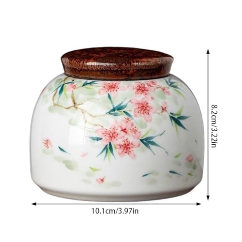Latas de té de cerámica pintadas a mano para almacenamiento sellado elegante 3