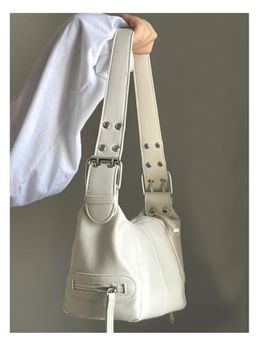 Floerns Women's Y2k Leather Hobo Bag Street Grommet Eyelet Shoulder Handbag2