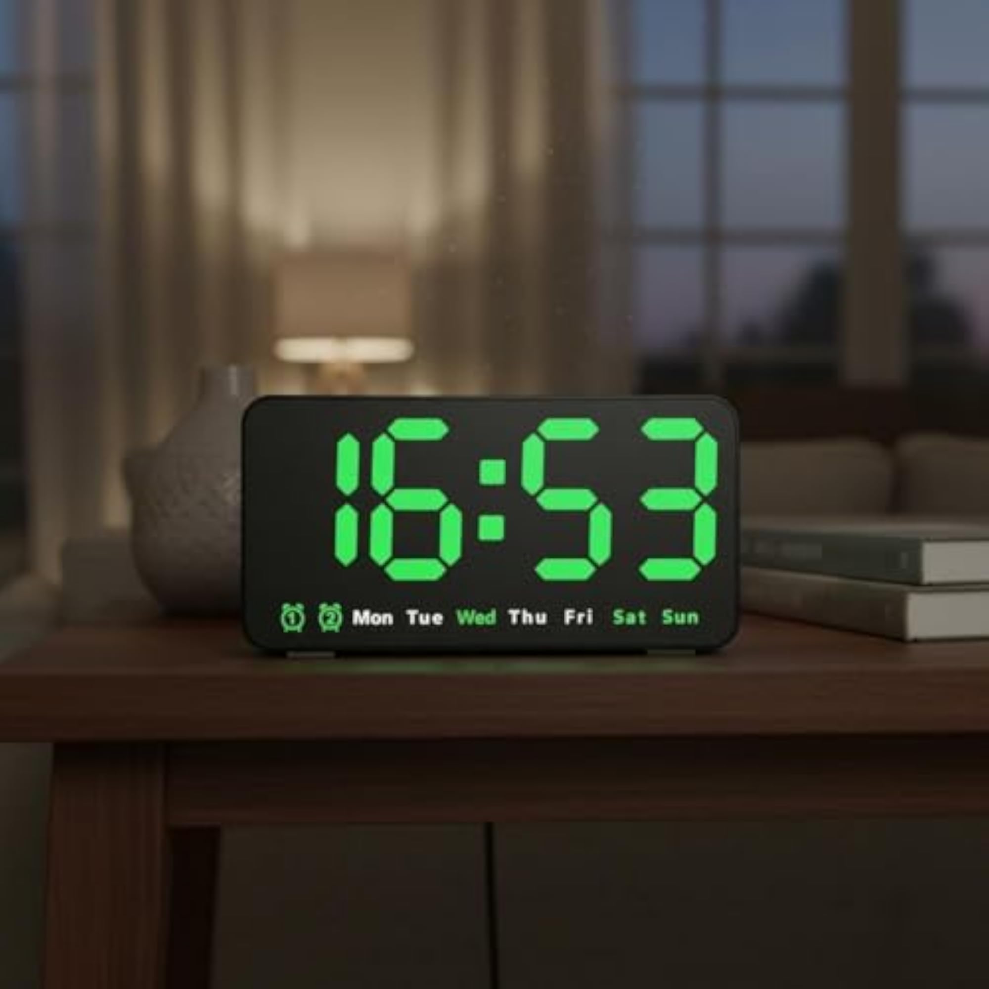 Two-in-One Stand and Hang LED Desk Alarm Clock