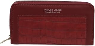 محفظة جلد كبيرة 2 سوستة مناسبة للأستخدام اليومي مقاس موحد للنساء 8