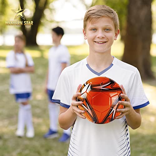 Western Star Soccer Ball Size 5 Assorted 12 Pack 12 Colors Youth & Adult Soccer Players - Inflate & Play with Durable, Long-Lasting Construction & Attractive Soccer Balls (6)