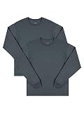 Picture of Fruit of The Loom Men's Eversoft Cotton T Shirts, Breathable & Moisture Wicking with Odor Control, Sizes S-4X, Long Sleeve-Black Heather