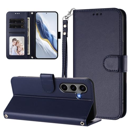 Étui Oppo Reno 13 Pro 5G bleu avec protection portefeuille aimantée