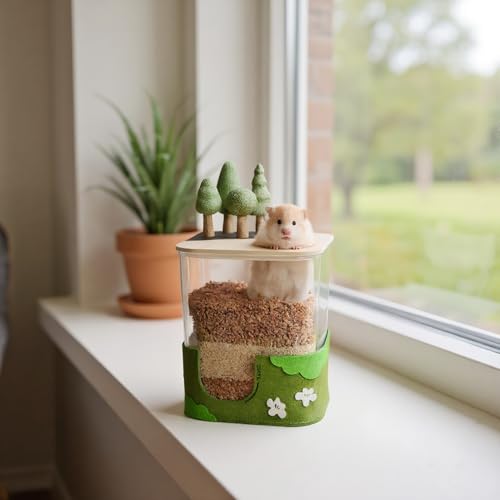 Refuge pour petits animaux transparent pour hamster et gerbille - 8