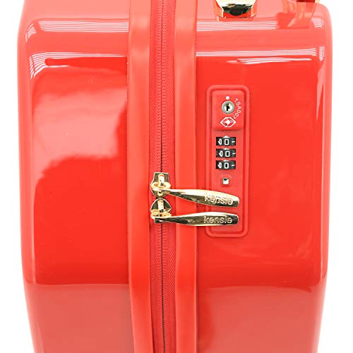Kensie Women's 2 Piece Gemstone Tsa Lock Luggage Set, Red, 20-Inch Carry-On #TOP3