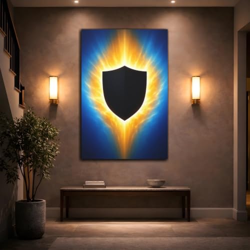Tableau Abstract Energy Shield pour raviver un mur vide avec élégance - 3