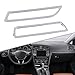 2Pcs Car Air Conditioning Outlet Vent Trim Stickers Cover for Golf 7 7 5 MK7 & MK7 5 Left Hand Drive 2013 2019 Version (Silver)