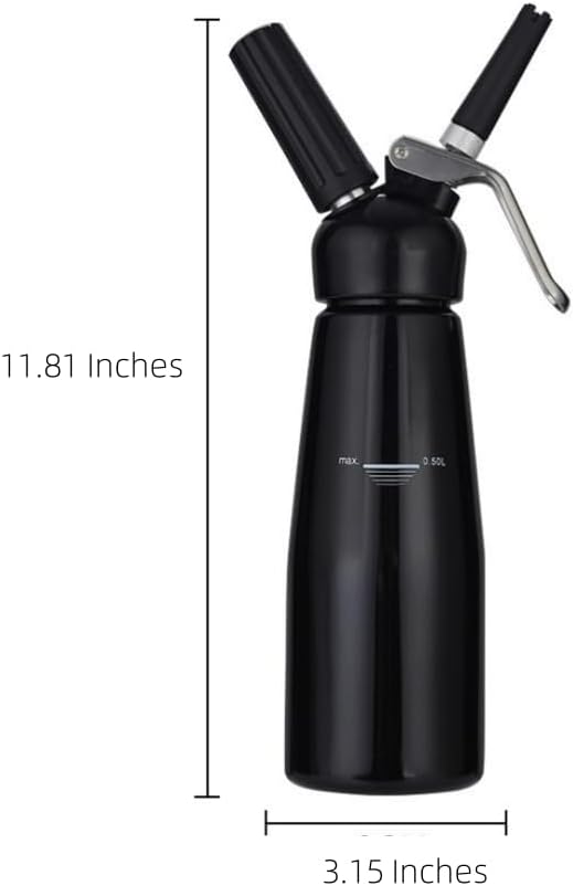 Multi-Purpose Cream Dispenser for Snow Cap Coffees, Bubble Tea, and More Easy Operation, Quality Materials, Leakproo (Yellow500ml)