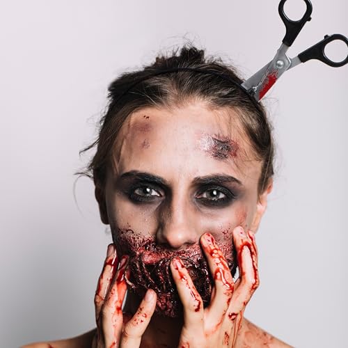 image for Spooktacular Creations Halloween Scary Scissors Headband, Novelty Bloo