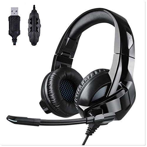 Preisvergleich Produktbild Head-Mounted-Gaming Headsets - Bequeme Ohrpolster, Noise Cancelling-Mikrofone, Laptop Gaming Headsets, Wired Luminous Headsets