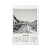 Colorado-Druck Schwarz-Weiß-Straße, Colorado-Wandkunst, 
