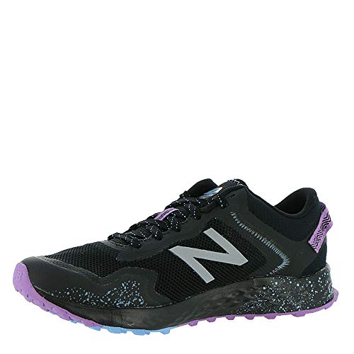 Tênis de corrida feminino New Balance Fresh Foam Arishi Trail V1 Trail, Black/Purple/Neo Violet, 6