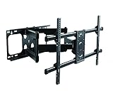 Elite Mount - Heavy Duty Dual Arm Articulating TV Wall Mount Bracket for Sharp LC-90LE745 90-inch 1080p 120Hz LED 3D HDTV (Old Model), with Reduced Glare - Buy Smart!