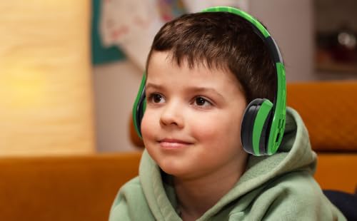 Image of eKids Minecraft Bluetooth Kids Headphones with Microphone, Volume Reduced Wireless Headphones for School