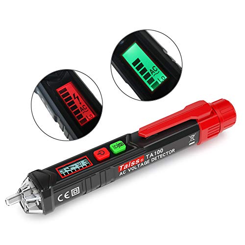 Twidec/Non Contact Voltage Tester, LED Indicator and LCD Display, AC12/48-1000V Electric Test Pen With Flashlight,AC Voltage Detector,Adjustable Sensitivity Dual Electrical Tester Pen,with Sound TA100