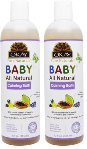 Image of OKAY- Baby Calming Bath with Natural Papaya Extract 12oz / 355ml (Pack of 2)
