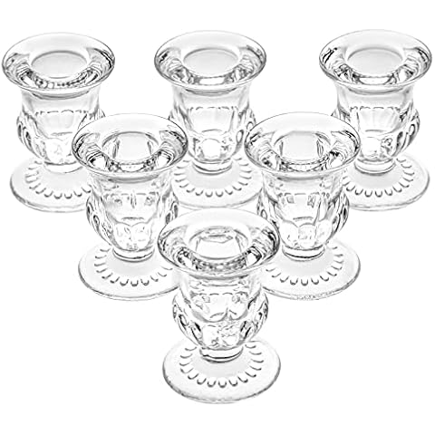 Glass Taper Candle Holders Set of 6 Cover