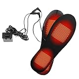 Wilgure Wärmesohlen Elektrische Heizsohlen,USB beheizte Schuheinlegesole Füße warme Sockenkissenmatte Elektrisch heizte Einlegesohlen waschbarer Wiederverwendbar 35-40 Yards…