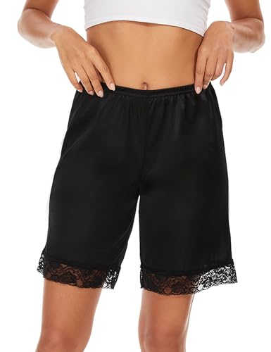 Image of GYS Slip Shorts Culotte for Women Split Skirt Lace Pettipants Bloomer