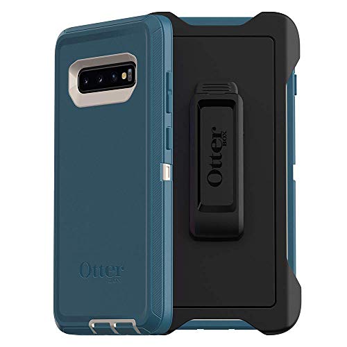 Coque Galaxy S10+ OtterBox Defender Series coloris Big Sur beige et bleu