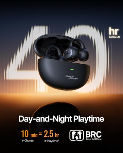 Baseus Inspire XC1 Open Ear Clip-On Earbuds, Sound by Bose, Dolby Audio, Adaptive Tunning Sound, Hybrid 2-Way Driver, Zero-Sense Air Cushion, 4-Mic Adaptive Clear Calls, IP66 Waterproof, 40H Playtime - image 7