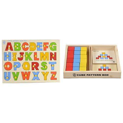 Skillofun Babies, Kids - L-6K Wooden Capital ABC Stray with Knobs & Wooden Cubes Pattern Box, Multi Color (B098MVVH4Z) Amazon Price History, Amazon Price Tracker