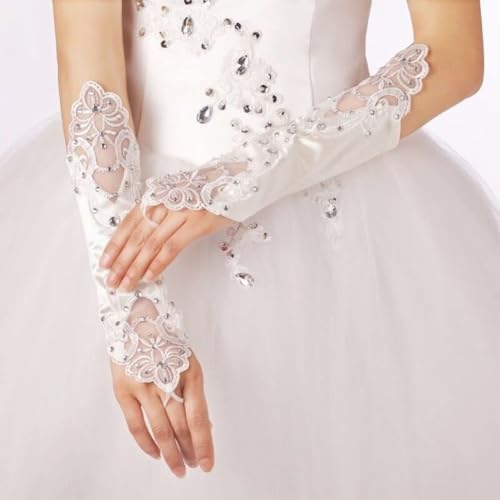 Flower Girls Lace Gloves Long Fingerless Gloves Mittens Lace Princess Dress Gloves Girls First Communion Gloves for Girls4