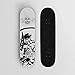 Patineta de anime para UNO Pieza roronoa zoro tres espadas, mini crucero, patineta de cubierta de arce de 7 capas, rodamiento de carga 100 kg Trucos para adultos Tablero de skate para skateboard para
