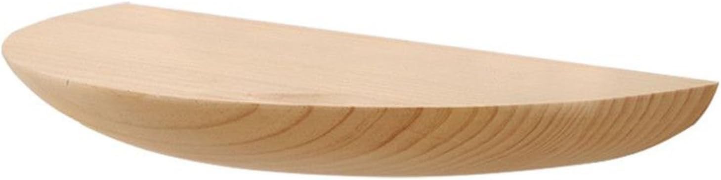 Étagère murale en bois massif demi-lune marron de 21 cm pour l'organisation de la maison