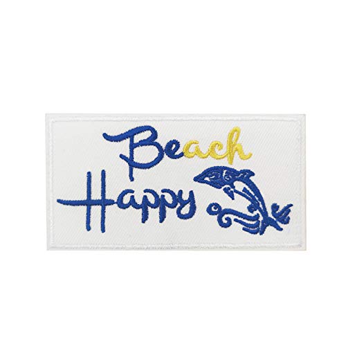 Cute-Patch Beach Happy Embroidered Iron On Patch