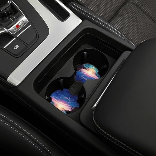 Portavasos universal para carro con 2 piezas de caucho negro miniatura 6