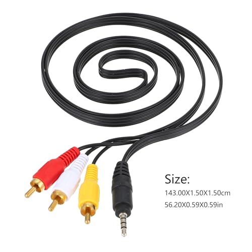 Cable auxiliar 3.5mm a 3 conectores 2 piezas miniatura 2