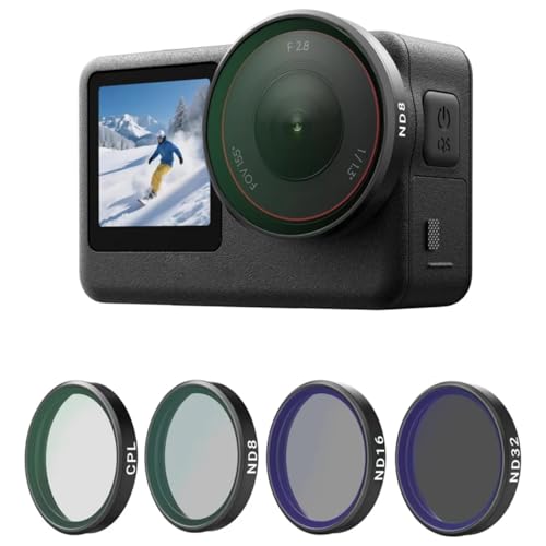 Image of TELESIN CPL ND Filter Kit for DJI Osmo Action 6, 4 Pack CPL ND8 ND16 ND32 Action 6 Filter, Snap-On Neutral Density Polarising Filter, HD Optical Glass /Multi-Coated Filters