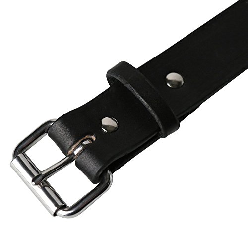 Exos Gun Belt, English Bridle Leather, 14 Ounce - Stainless Steel Hardware - Handmade in The USA