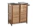 Gebor - Akacja i szafka pod umywalkę MDF z 2 drzwiczkami + 1 regałem wewnętrznym + uchwyt na ręczniki z boku - brązowa - 70 x 66 x 30 cm szafa magazynowa - meble magazynowe - łazienka - toaleta
