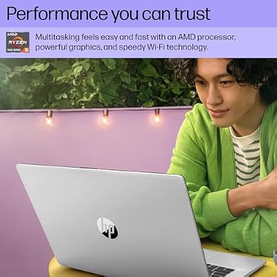 HP 17.3 Touch | Touchscreen Laptop with Office 365 for The Web, AMD Ryzen 5 7430U (6 Cores, 12 Threads, Upto 4.3GHz, Beats Core i7-1355U), 16GB RAM, 512GB SSD Storage, 10 Key Number Pad, No Mouse