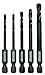 IRWIN Tools 1881321 Impact Performance Series 135-Degree Split Point Black Oxide Drill Bit, 5-Piece