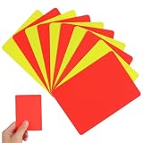 TOPPERFUN Soccer Referee Cards Set Portable Yellow and Red Cards 10 Red 5 Yellow for Football Match Officiating Lightweight Compact Standard Judge Cards